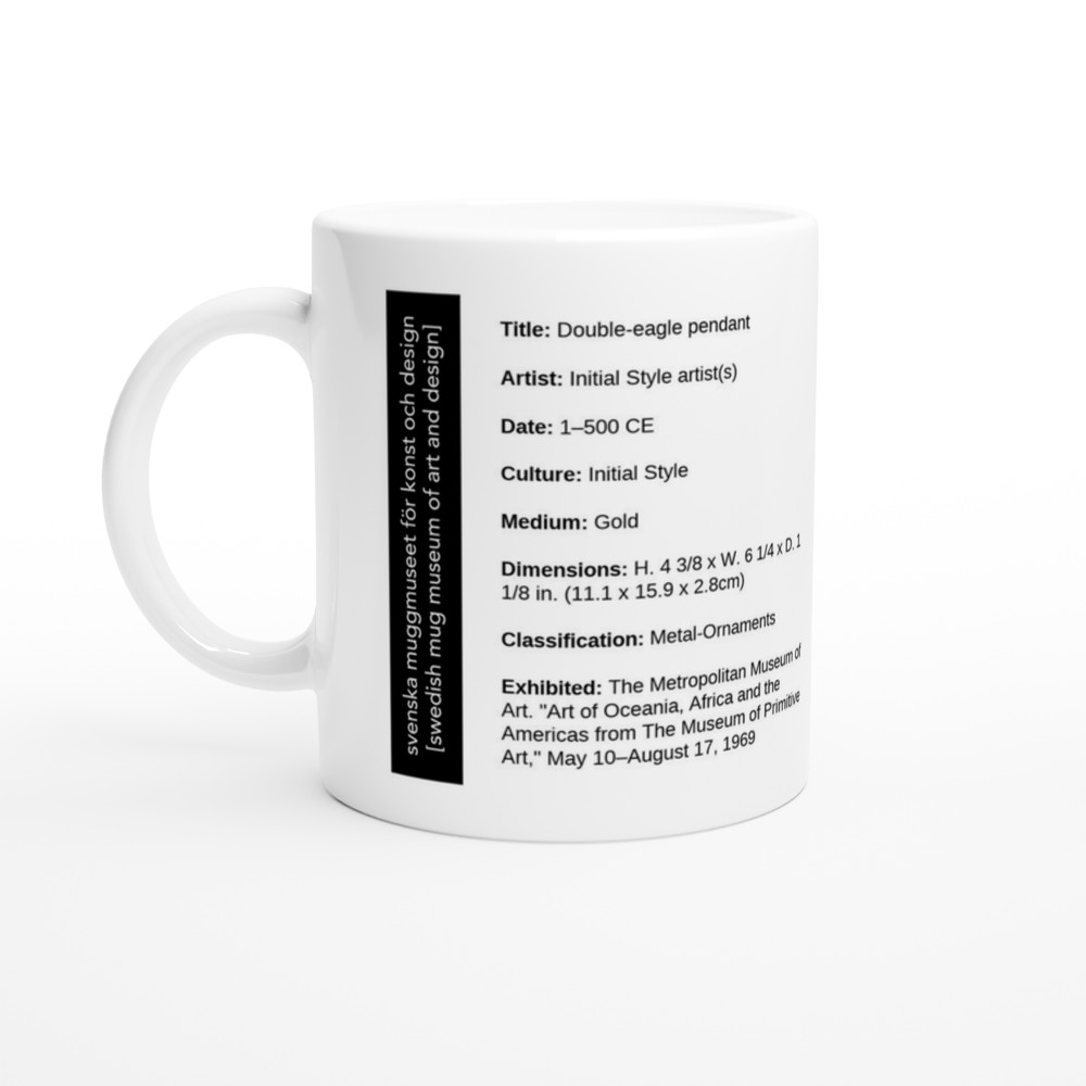 Double-eagle pendant — label view