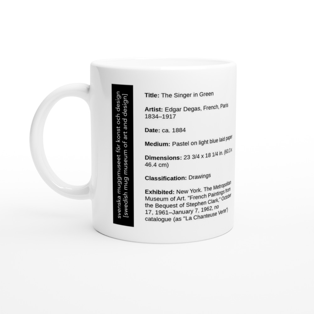 The Singer in Green — label view