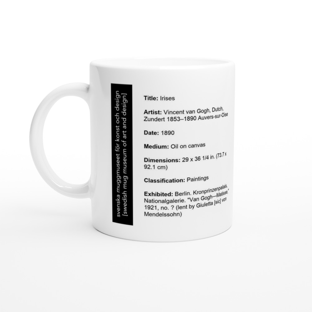 Irises — label view