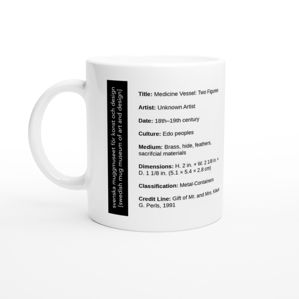 Medicine Vessel: Two Figures — label view